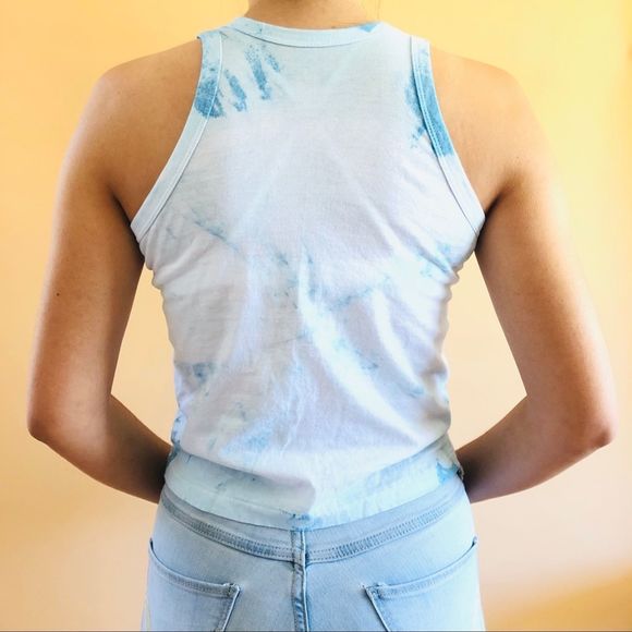 Custom blue tiedye tee | xs/s - Picture 3 of 3